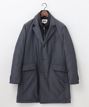  【撥水/ダウン/ライナー取り外し可能】インターレースヘリンボン コート