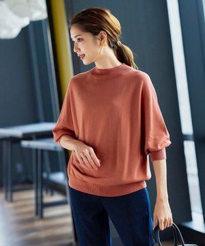  【GOLD LABEL・洗える】抗菌・防臭加工 ホールガーメントドルマンニット