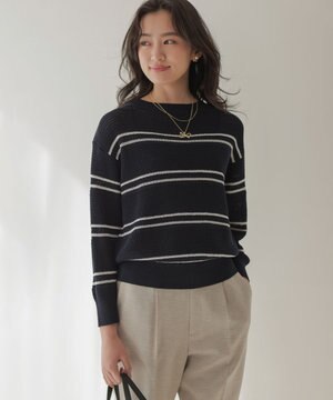  ボーダーレース ニット