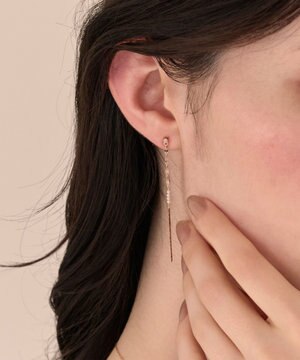  〈痛くないシリーズ/金属アレルギー対応〉ルミナスビジューライトフィットイヤリング 揺れる/パール