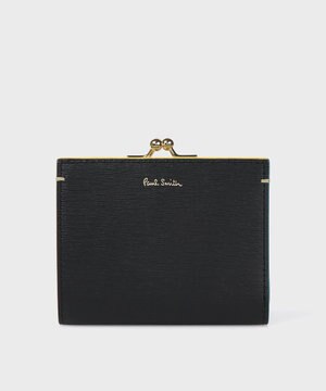  カラードエッジ がま口 2つ折り財布