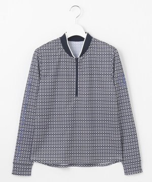  【WOMEN】サンベールメッシュ モノグラムハーフジップ