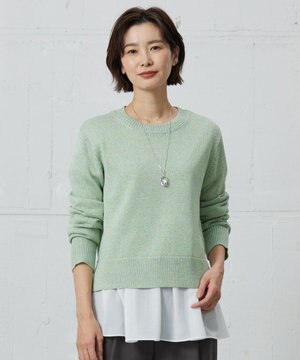  【洗える】Reeves  Shine クルーネック ニット