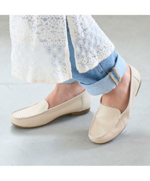  【３E】【サスティナブル】モカシューズ