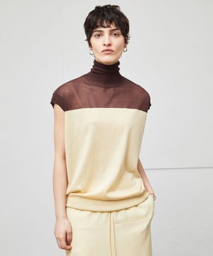  【洗える】CARNOT / バイカラーニット