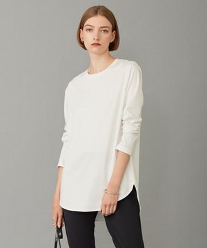  【WEB限定カラーあり・洗える】 シンプルジャージー ロングスリーブTシャツ