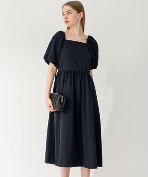  【APPLAUDIR】スクエアネックタフタ ドレス