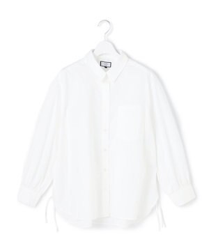 【WOMEN】サイドドローストリング シャツブラウス