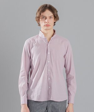  リネンストレッチブロード ウィングカラーシャツ