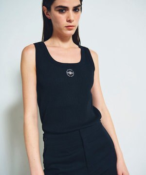  リブニットタンクトップ