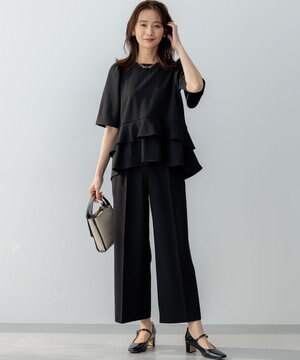  【WEB限定】ジョーゼットジャージーワイド パンツ