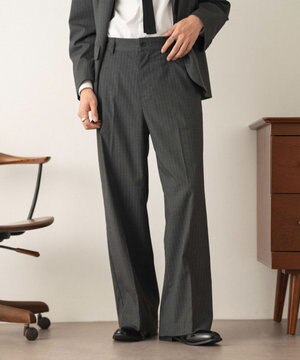  【セットアップ対応】ワイドストレートスラックス