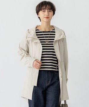  【撥水加工】ナイロン2WAYストレッチ フーデットアウター