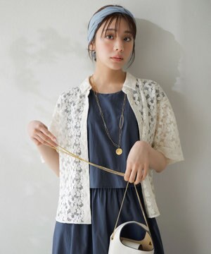  【洗える】レース シャツ