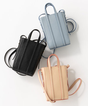 レザーミニマル トートバッグ