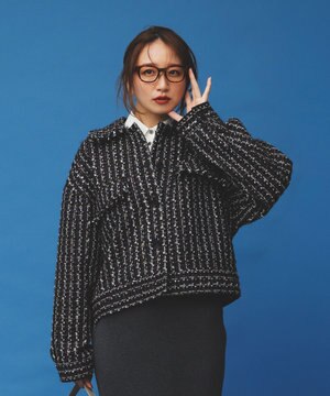 ツイードブルゾン