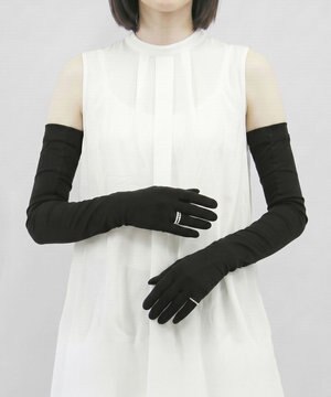  【オンワード・クローゼット限定・数量限定】リングビジュー付きUVカットロンググローブ (WOMEN)【 UVカット・タッチパネル対応 】