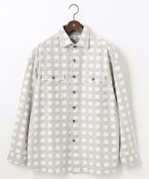  【SPACE／UNISEX】フランネルジャージーチェック シャツ