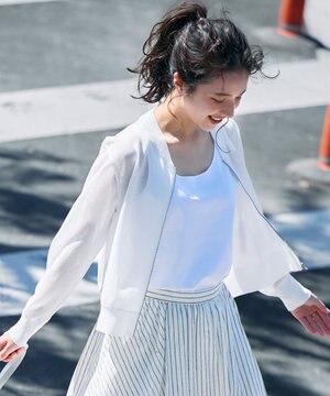  【洗える】ドライシアージップアップブルゾン