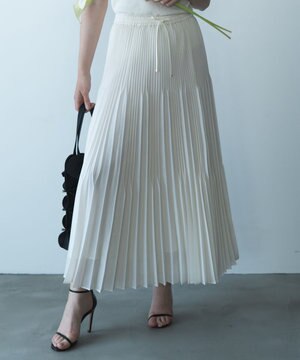  【カトリエムブーケ】Plis aleatoires シアープリーツスカート