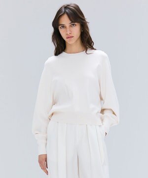  【洗える】LAURA / ドライタッチバックジップニット