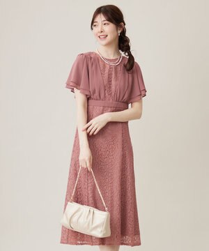  【Lily Calin】ナローフレアレース ドレス