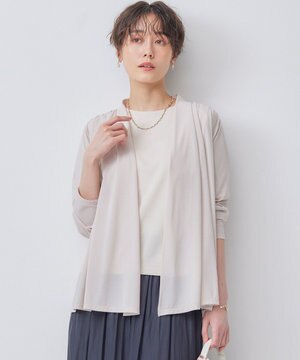 【冷房対策】パウダリージョーゼットカーディガン