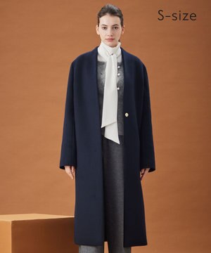  【S-size】PASSY / ノーカラーロングコート