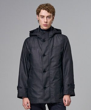  新素材【4WAY】ライトラスターシャンブレー　ダウンコート