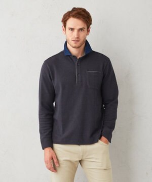  【人気！多機能ポロシャツ】ペイズリー柄　ウィンターダディポロシャツ