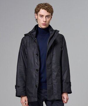  新素材【4WAY】ライトラスターシャンブレー　ダウンコート