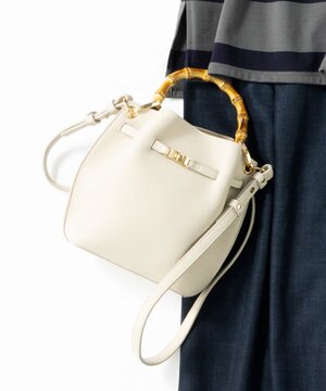 バンブーハンドルミニショルダーバッグ