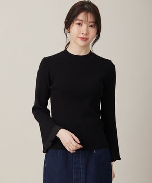  【洗える】シアーディテール ニット