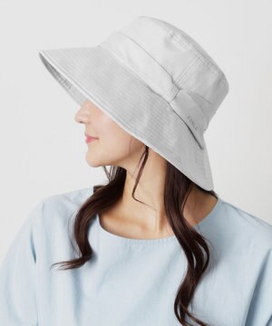  【洗える】FURLA(フルラ) シャンブレー中つばダウンハット