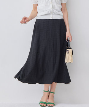 ステッチストライプドビー フレアスカート