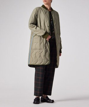  キルティング ロングコート