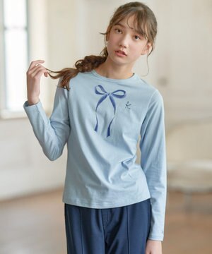  【150-160cm】リボンアート Tシャツ