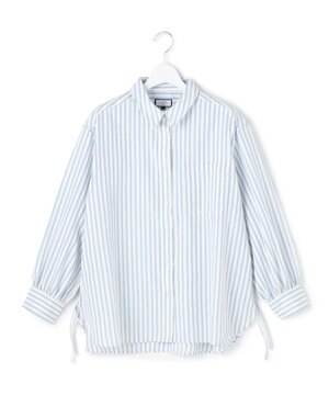  【WOMEN】サイドドローストリング シャツブラウス