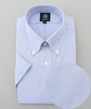  【PREMIUM PLEATS / 形態安定】ピンオックス 半袖シャツ / B.D.