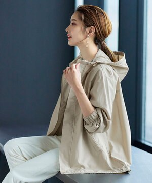  【洗える】撥水ドロストマウンテンパーカ―