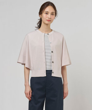 COTTON ACETATE DRY バタフライスリーブ カーディガン