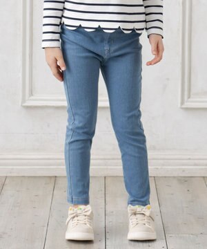  カット デニム パンツ