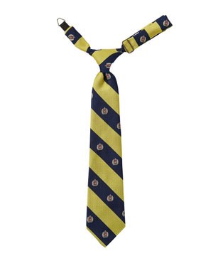  【ミキハウス】 ストライプ×クレスト柄 ネクタイ