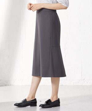  【洗える】 パールニット ナローマーメイド スカート