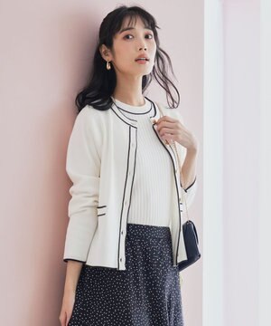  【花粉リリース】ラインポイント カーディガン
