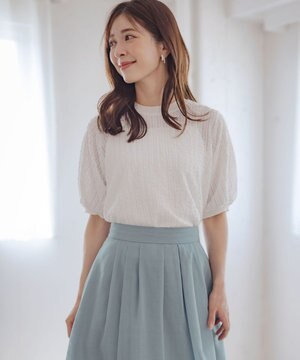 レーシージャージーニットライク カットソー