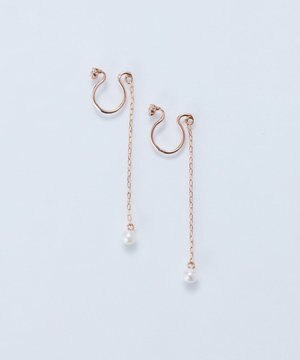  【K10RG】リバーシブル2wayスウィングイヤリング