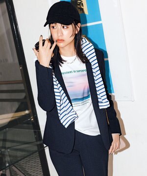  【セレモニー】BEAUTY MOVE ノーカラージャケット