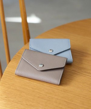  【Breath TOPKAPI】DUAL デュアル シュリンクレザー バイカラー 三つ折り 財布　薄型 / 軽量