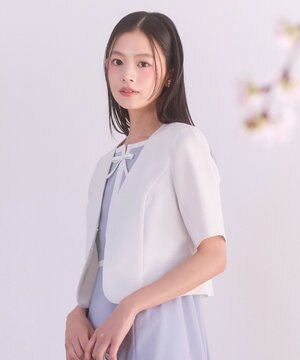  【松木育未さん着用】BRIGHT BREEZE 半袖ショートジャケット